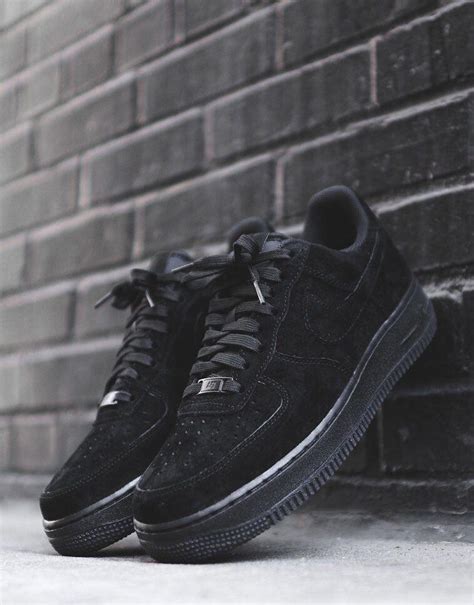 black suede air force ones.